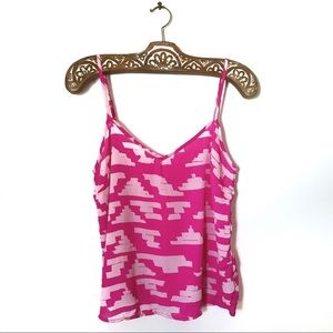 Eight Sixty Pink V-neck Spaghetti Strap Tank M